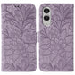 Lace Flower Embossing Flip Leather Phone Case
