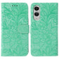 Lace Flower Embossing Flip Leather Phone Case
