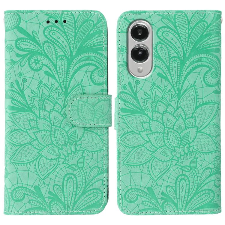 Lace Flower Embossing Flip Leather Phone Case