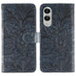 Lace Flower Embossing Flip Leather Phone Case