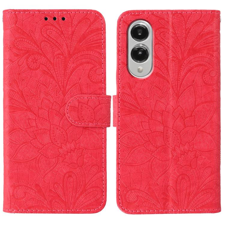 Lace Flower Embossing Flip Leather Phone Case