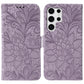 Lace Flower Embossing Flip Leather Phone Case