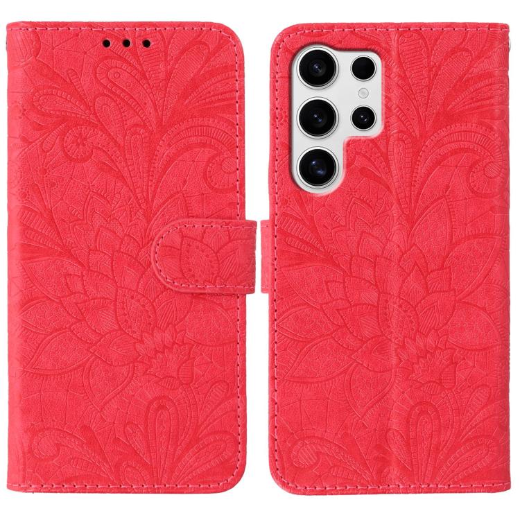 Lace Flower Embossing Flip Leather Phone Case