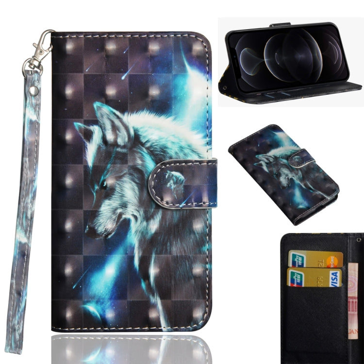 3D Painting Pattern Horizontal Flip TPU + PU Leather Case with Holder & Card Slots & Wallet