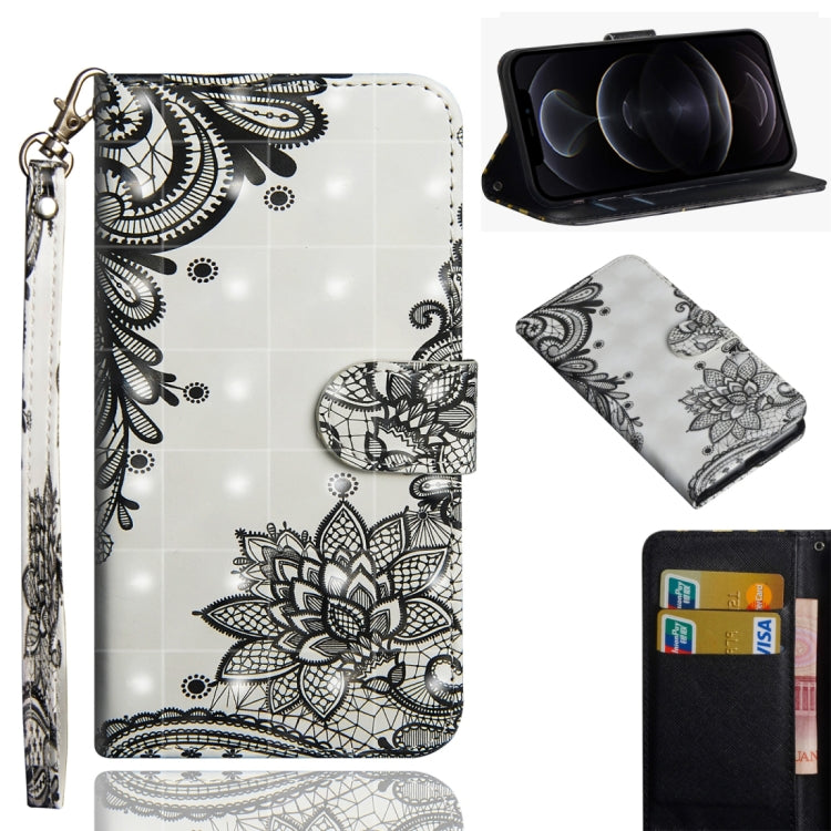 3D Painting Pattern Horizontal Flip TPU + PU Leather Case with Holder & Card Slots & Wallet