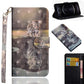 3D Painting Pattern Horizontal Flip TPU + PU Leather Case with Holder & Card Slots & Wallet