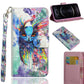3D Painting Pattern Horizontal Flip TPU + PU Leather Case with Holder & Card Slots & Wallet