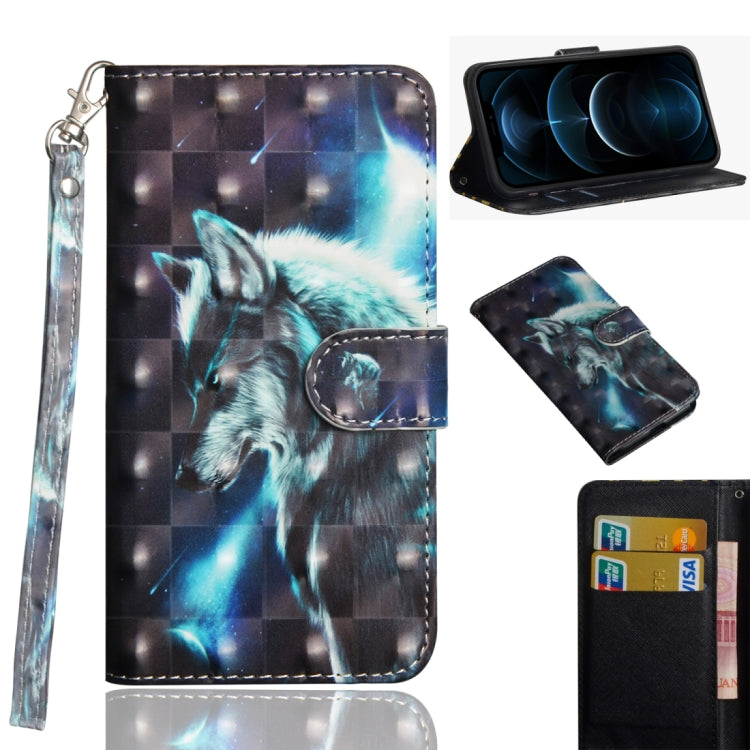 3D Painting Pattern Horizontal Flip TPU + PU Leather Case with Holder & Card Slots & Wallet