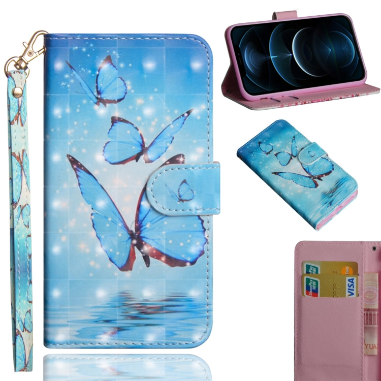 3D Painting Pattern Horizontal Flip TPU + PU Leather Case with Holder & Card Slots & Wallet