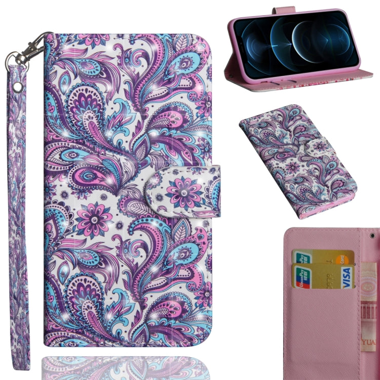 3D Painting Pattern Horizontal Flip TPU + PU Leather Case with Holder & Card Slots & Wallet