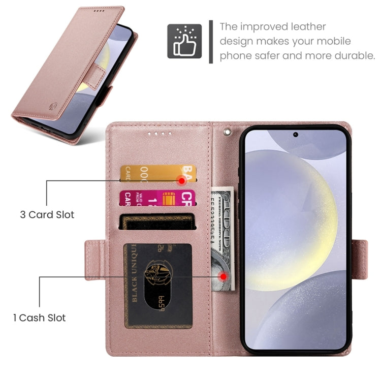Side Buckle Magnetic Frosted Leather Phone Case
