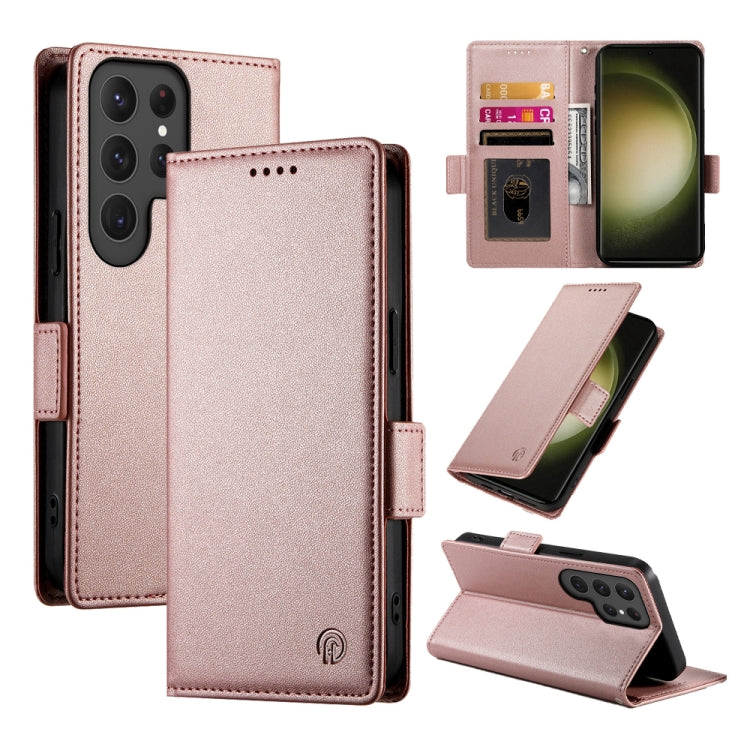 Side Buckle Magnetic Frosted Leather Phone Case