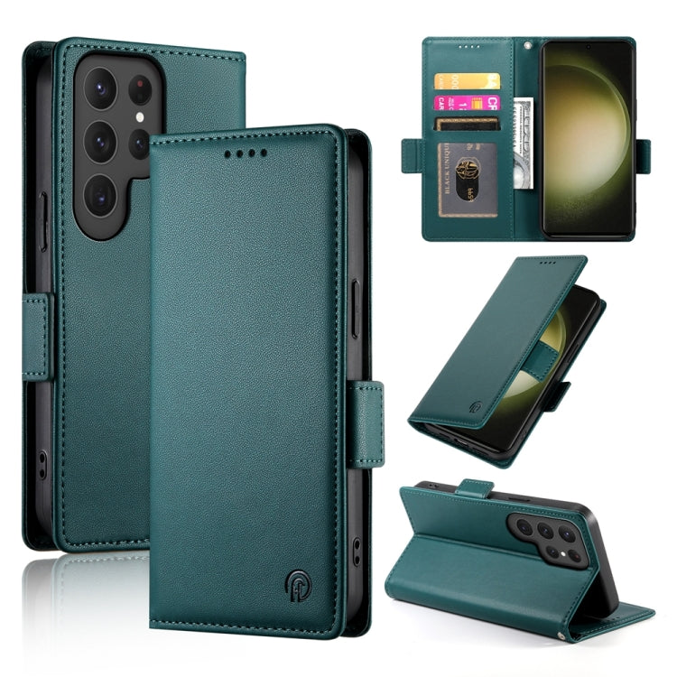 Side Buckle Magnetic Frosted Leather Phone Case