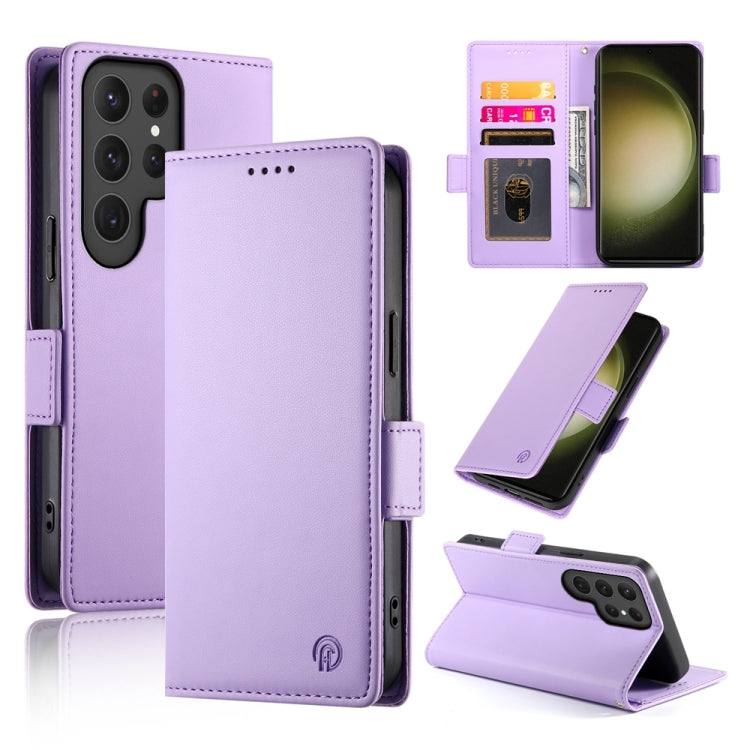 Side Buckle Magnetic Frosted Leather Phone Case