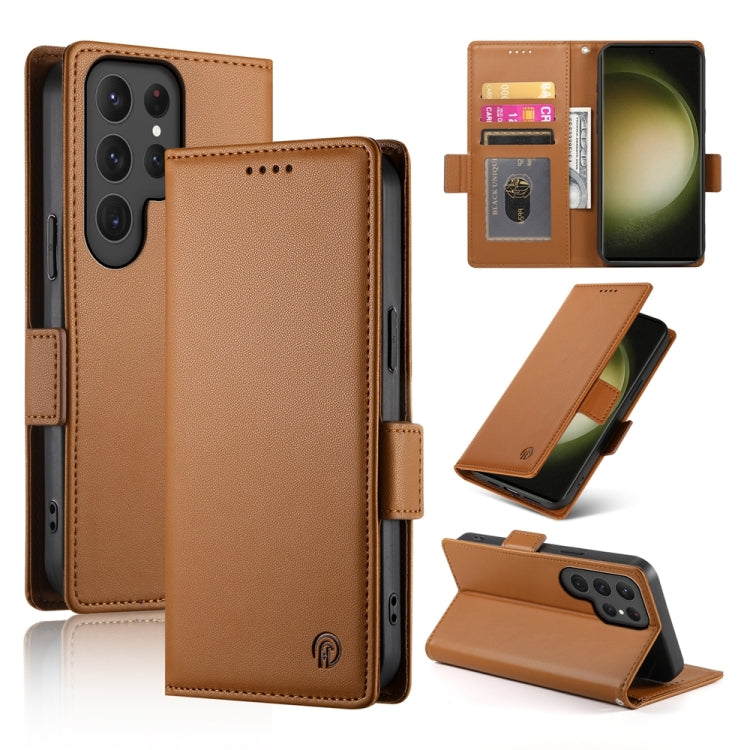 Side Buckle Magnetic Frosted Leather Phone Case