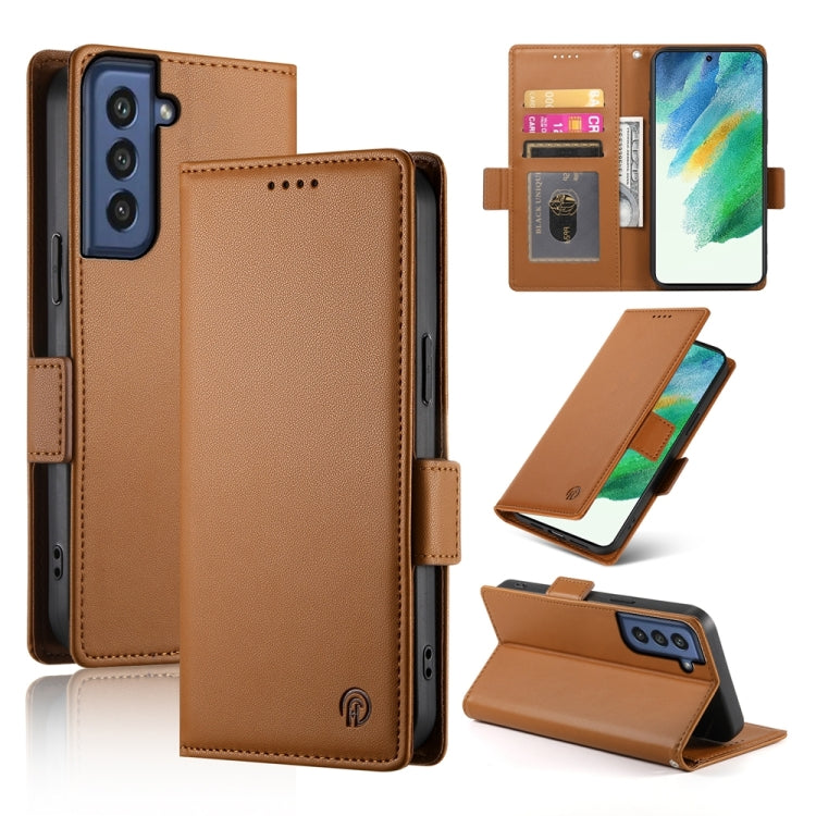 Side Buckle Magnetic Frosted Leather Phone Case