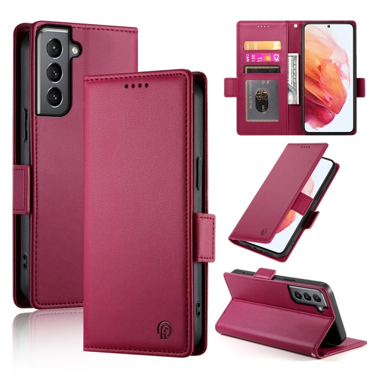 Side Buckle Magnetic Frosted Leather Phone Case