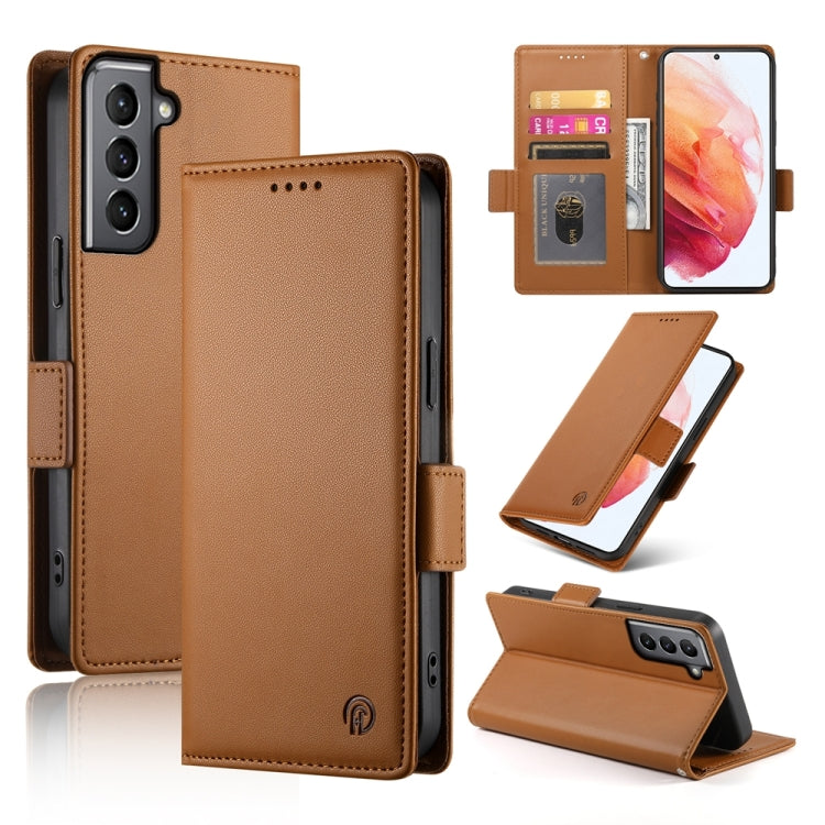Side Buckle Magnetic Frosted Leather Phone Case
