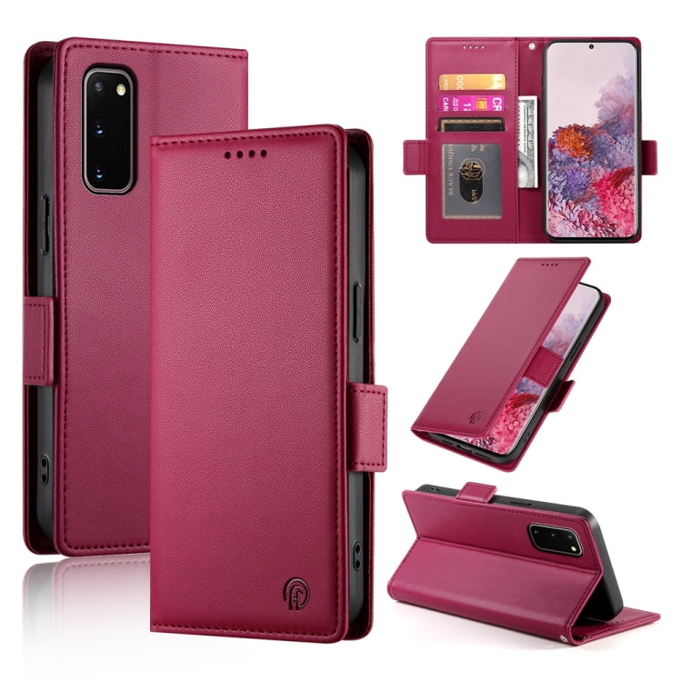 Side Buckle Magnetic Frosted Leather Phone Case