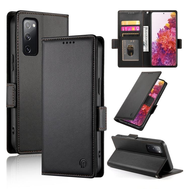 Side Buckle Magnetic Frosted Leather Phone Case