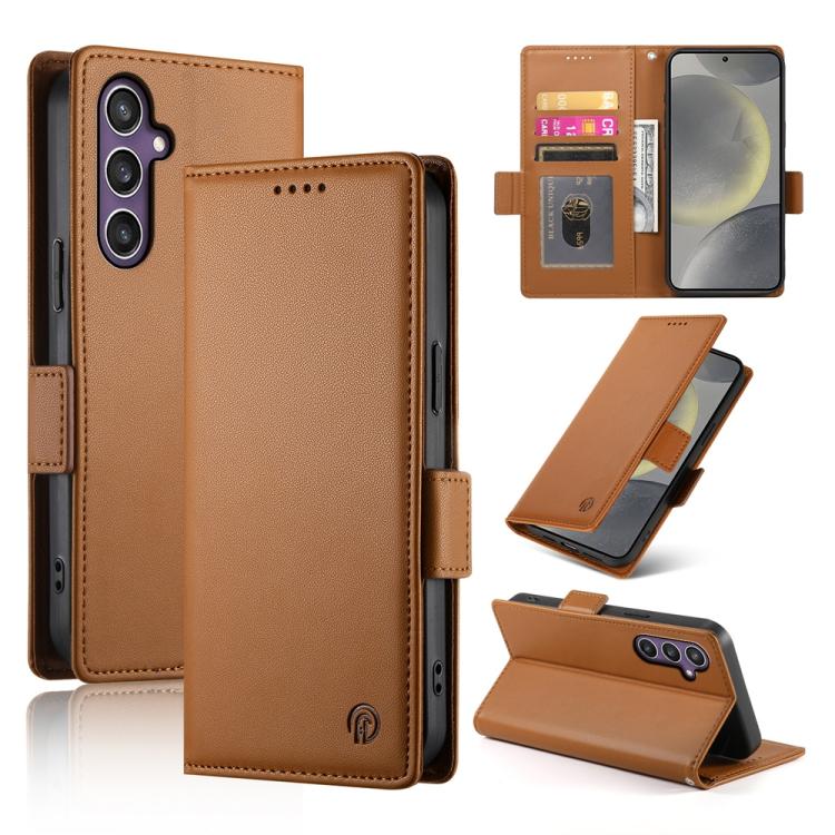 Side Buckle Magnetic Frosted Leather Phone Case