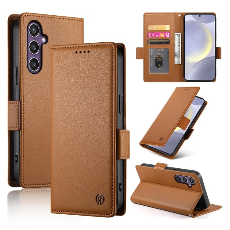 Side Buckle Magnetic Frosted Leather Phone Case