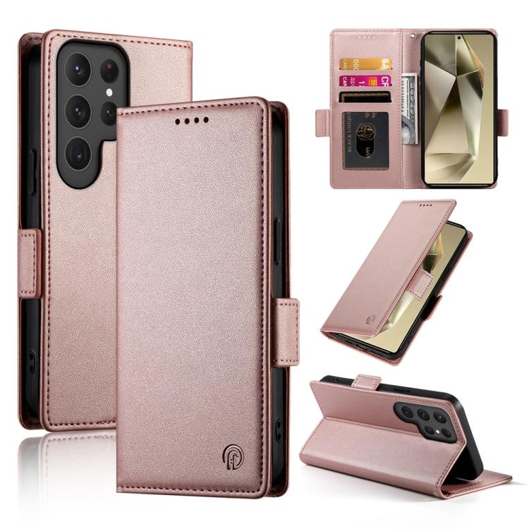 Side Buckle Magnetic Frosted Leather Phone Case