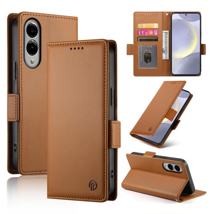 Side Buckle Magnetic Frosted Leather Phone Case