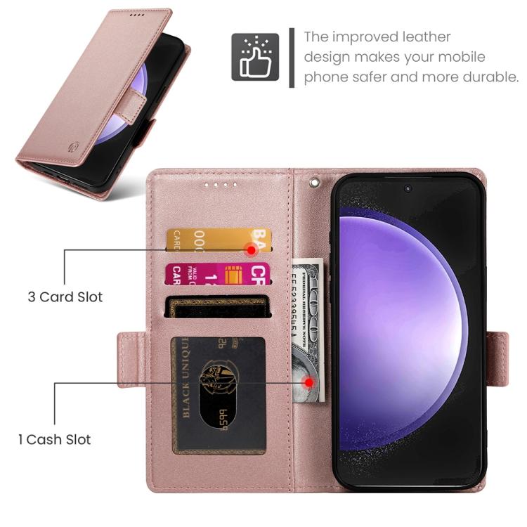 Side Buckle Magnetic Frosted Leather Phone Case