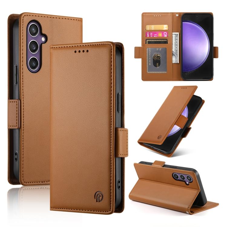 Side Buckle Magnetic Frosted Leather Phone Case