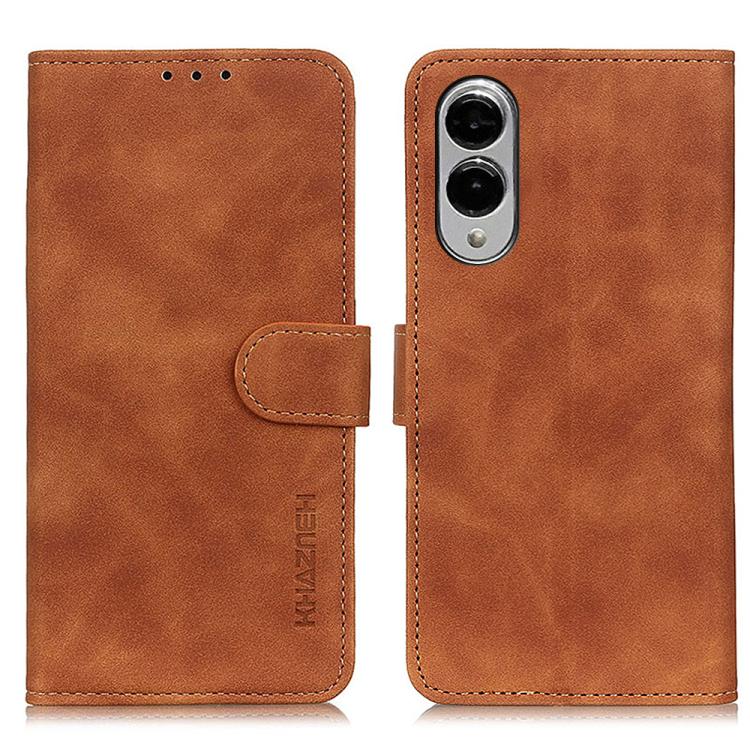 KHAZNEH Retro Texture Horizontal Flip Leather Phone Case, For Samsung Galaxy S25 FE 5G, For Samsung Galaxy S25 Edge 5G, For Samsung Galaxy S25 Ultra 5G, For Samsung Galaxy S24 FE 5G