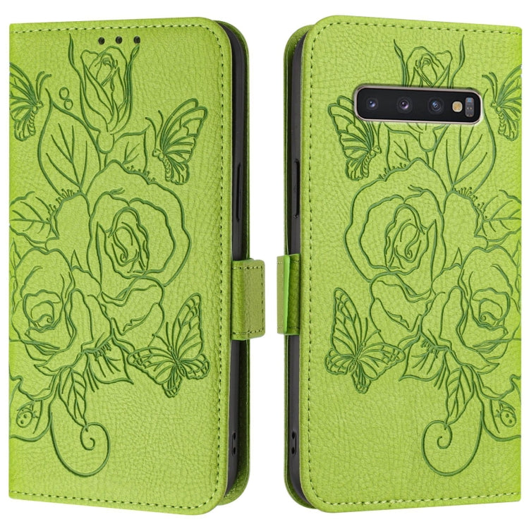 Embossed Rose RFID Anti-theft Leather Phone Case
