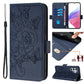 Embossed Rose RFID Anti-theft Leather Phone Case