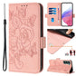 Embossed Rose RFID Anti-theft Leather Phone Case