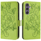 Embossed Rose RFID Anti-theft Leather Phone Case