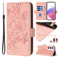 Embossed Rose RFID Anti-theft Leather Phone Case