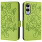 Embossed Rose RFID Anti-theft Leather Phone Case