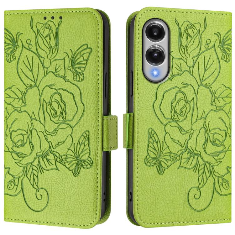 Embossed Rose RFID Anti-theft Leather Phone Case