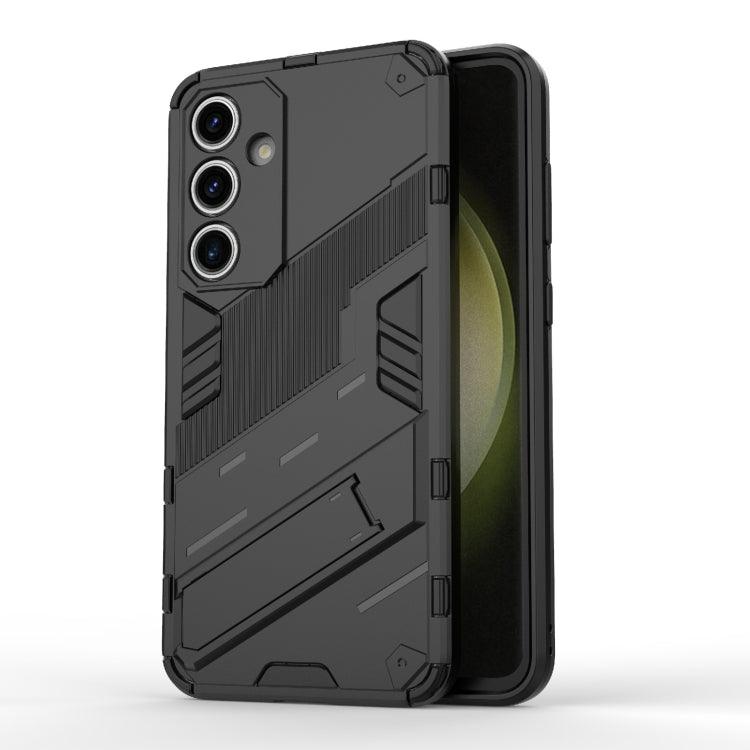 Punk Armor 2 in 1 PC + TPU Shockproof Phone Case with Invisible Holder, For Samsung Galaxy S25 Edge 5G, For Samsung Galaxy S25 5G, For Samsung Galaxy S25+ 5G, For Samsung Galaxy S25 Ultra 5G, For Samsung Galaxy S24 FE 5G