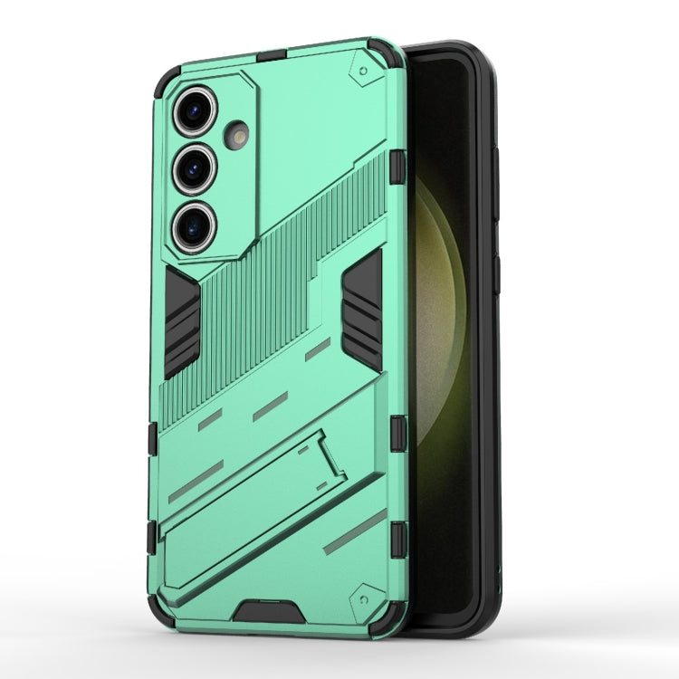Punk Armor 2 in 1 PC + TPU Shockproof Phone Case with Invisible Holder, For Samsung Galaxy S25 Edge 5G, For Samsung Galaxy S25 5G, For Samsung Galaxy S25+ 5G, For Samsung Galaxy S25 Ultra 5G, For Samsung Galaxy S24 FE 5G