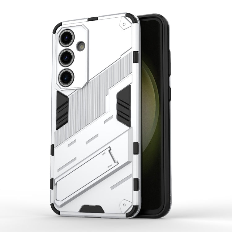 Punk Armor 2 in 1 PC + TPU Shockproof Phone Case with Invisible Holder, For Samsung Galaxy S25 Edge 5G, For Samsung Galaxy S25 5G, For Samsung Galaxy S25+ 5G, For Samsung Galaxy S25 Ultra 5G, For Samsung Galaxy S24 FE 5G