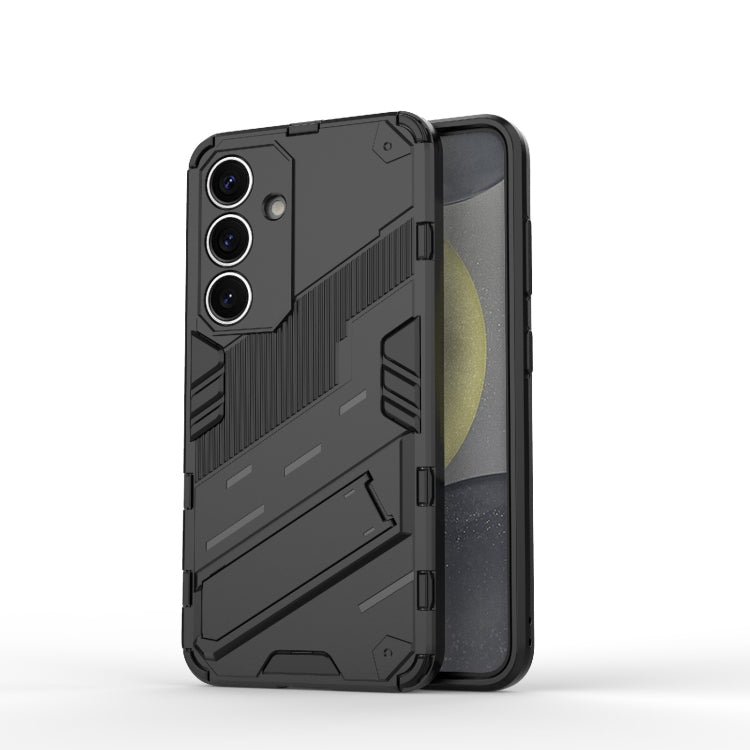 Punk Armor 2 in 1 PC + TPU Shockproof Phone Case with Invisible Holder, For Samsung Galaxy S25 Edge 5G, For Samsung Galaxy S25 5G, For Samsung Galaxy S25+ 5G, For Samsung Galaxy S25 Ultra 5G, For Samsung Galaxy S24 FE 5G