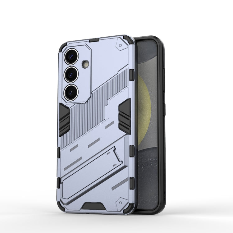 Punk Armor 2 in 1 PC + TPU Shockproof Phone Case with Invisible Holder, For Samsung Galaxy S25 Edge 5G, For Samsung Galaxy S25 5G, For Samsung Galaxy S25+ 5G, For Samsung Galaxy S25 Ultra 5G, For Samsung Galaxy S24 FE 5G