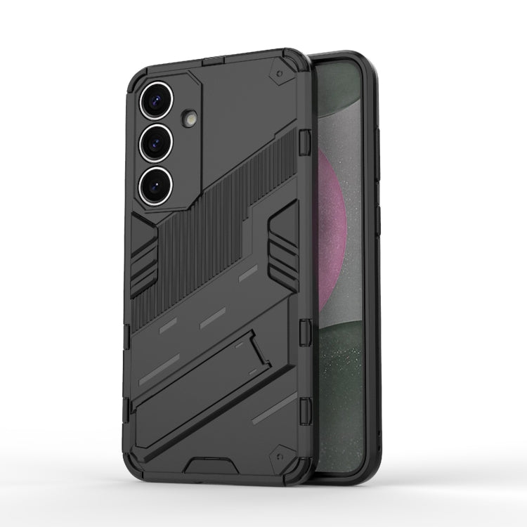Punk Armor 2 in 1 PC + TPU Shockproof Phone Case with Invisible Holder, For Samsung Galaxy S25 Edge 5G, For Samsung Galaxy S25 5G, For Samsung Galaxy S25+ 5G, For Samsung Galaxy S25 Ultra 5G, For Samsung Galaxy S24 FE 5G