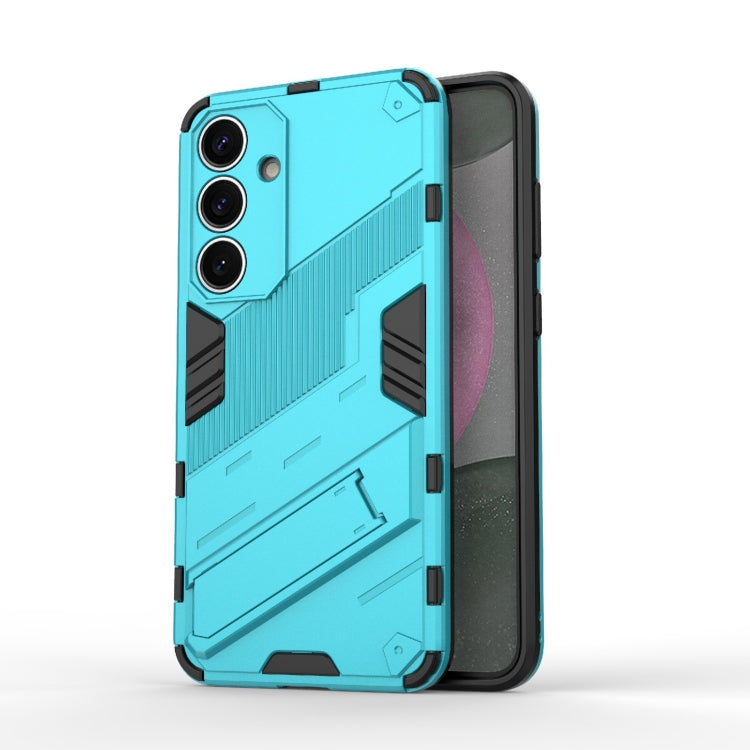 Punk Armor 2 in 1 PC + TPU Shockproof Phone Case with Invisible Holder, For Samsung Galaxy S25 Edge 5G, For Samsung Galaxy S25 5G, For Samsung Galaxy S25+ 5G, For Samsung Galaxy S25 Ultra 5G, For Samsung Galaxy S24 FE 5G