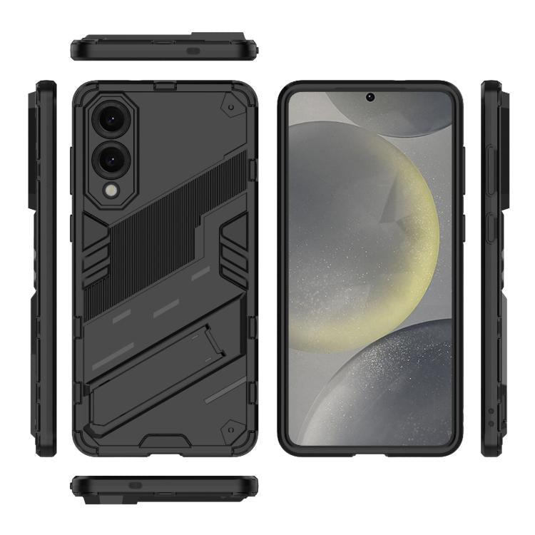Punk Armor 2 in 1 PC + TPU Shockproof Phone Case with Invisible Holder, For Samsung Galaxy S25 Edge 5G, For Samsung Galaxy S25 5G, For Samsung Galaxy S25+ 5G, For Samsung Galaxy S25 Ultra 5G, For Samsung Galaxy S24 FE 5G
