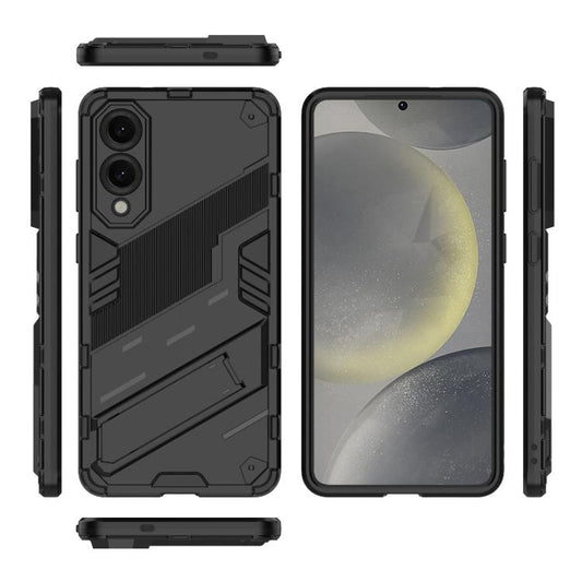 Punk Armor 2 in 1 PC + TPU Shockproof Phone Case with Invisible Holder, For Samsung Galaxy S25 Edge 5G, For Samsung Galaxy S25 5G, For Samsung Galaxy S25+ 5G, For Samsung Galaxy S25 Ultra 5G, For Samsung Galaxy S24 FE 5G