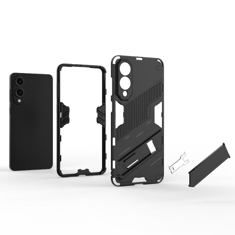 Punk Armor 2 in 1 PC + TPU Shockproof Phone Case with Invisible Holder, For Samsung Galaxy S25 Edge 5G, For Samsung Galaxy S25 5G, For Samsung Galaxy S25+ 5G, For Samsung Galaxy S25 Ultra 5G, For Samsung Galaxy S24 FE 5G