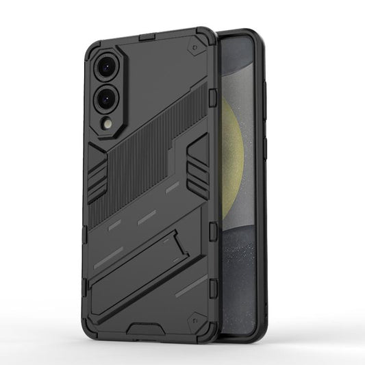 Punk Armor 2 in 1 PC + TPU Shockproof Phone Case with Invisible Holder, For Samsung Galaxy S25 Edge 5G, For Samsung Galaxy S25 5G, For Samsung Galaxy S25+ 5G, For Samsung Galaxy S25 Ultra 5G, For Samsung Galaxy S24 FE 5G