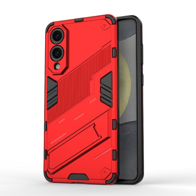 Punk Armor 2 in 1 PC + TPU Shockproof Phone Case with Invisible Holder, For Samsung Galaxy S25 Edge 5G, For Samsung Galaxy S25 5G, For Samsung Galaxy S25+ 5G, For Samsung Galaxy S25 Ultra 5G, For Samsung Galaxy S24 FE 5G